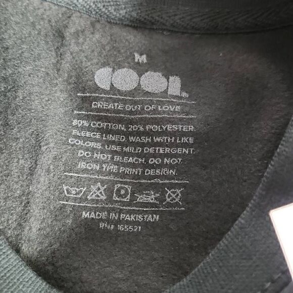 Cool Creative Ladies Green Post Less Live More Crewneck Sweatshirt - Size Medium - Picture 6 of 7